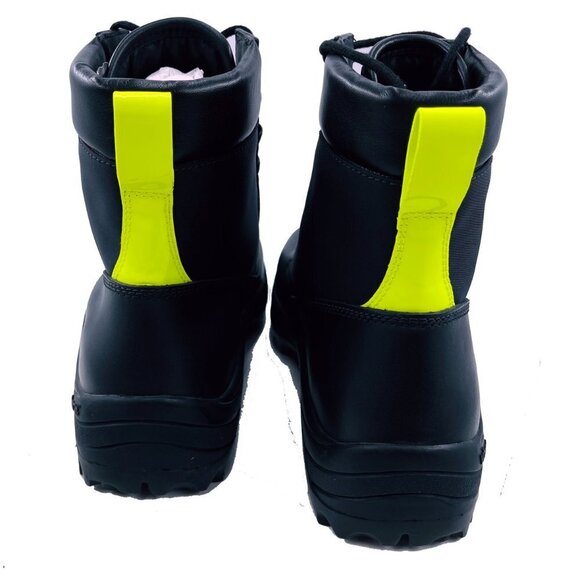 MCM Men\'s Black Leather Reflective Patch Boots w/Yellow Pull MEX 9AMM83 BK sz 41 main image 4